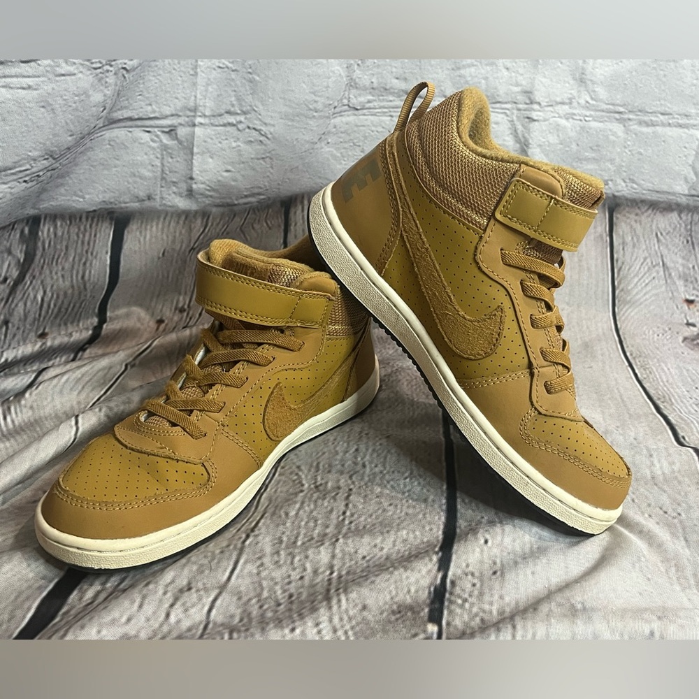 Youth Boy Nike High-Top Tan Sneakers